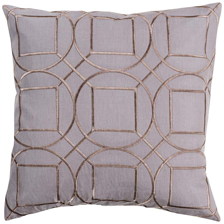 Image 1 Surya Skyline Geo Charcoal Gray 18 inch Square Throw Pillow
