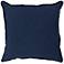 Surya Solid Navy Linen 18" Square Decorative Pillow