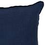 Surya Solid Navy Linen 18" Square Decorative Pillow in scene