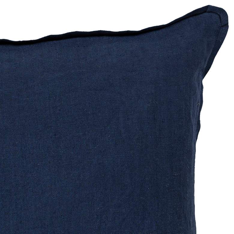 Image 2 Surya Solid Navy Linen 20 inch Square Decorative Pillow more views