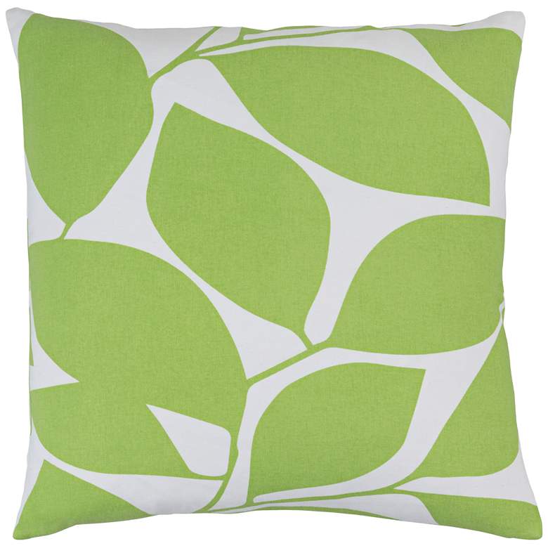 Image 1 Surya Somerset Green and Neutral 18 inch Square Throw Pillow