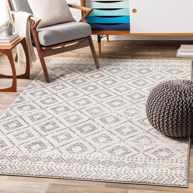 Image 1 Surya Sunderland SUN-2301 5&#39;x8&#39; Gray and White Area Rug