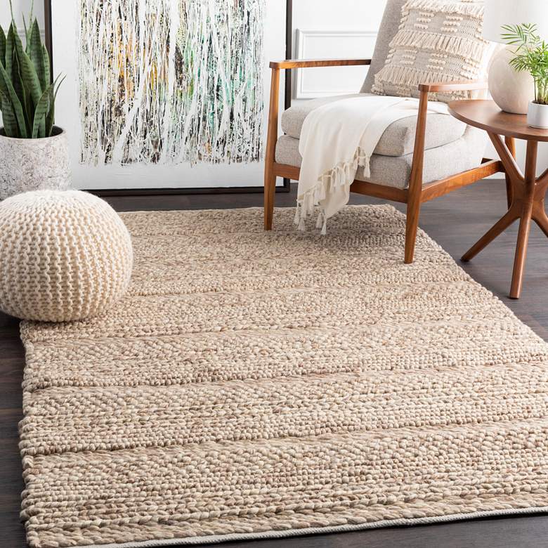 Image 1 Surya Tahoe TAH-3700 5&#39;x8&#39; Cream and Camel Area Rug