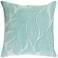 Surya Tansy Green and Neutral 18" Square Throw Pillow