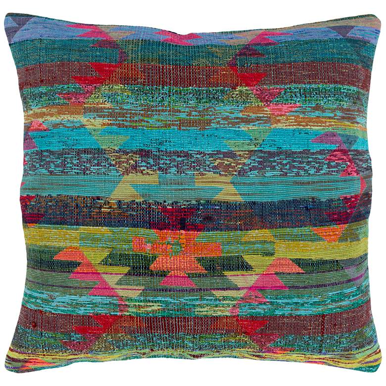 Image 1 Surya Thames Aqua and Dark Green 20" Square Pillow Kit