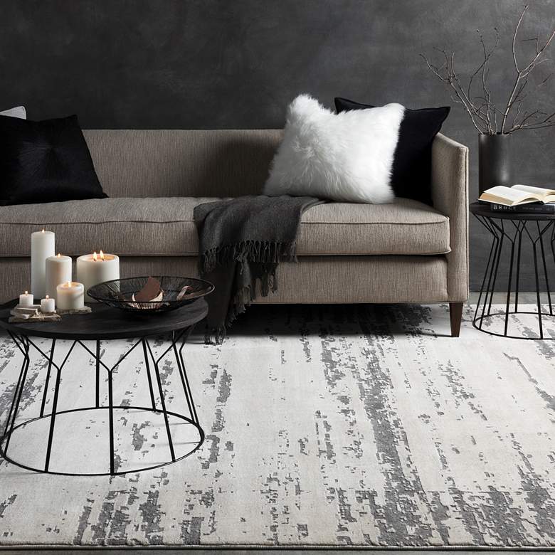 Image 1 Surya Tibetan TBT-2304 5'x8' Khaki and Medium Gray Area Rug