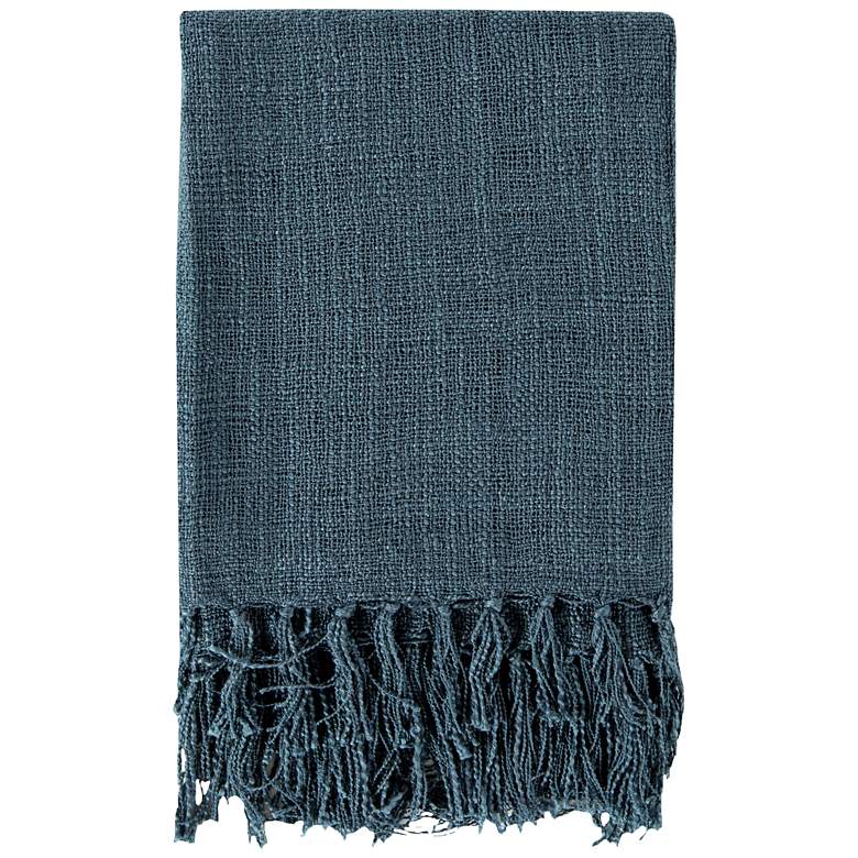 Image 1 Surya Tilda Navy Woven Decorative Throw Blanket