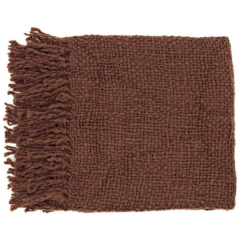 Image 1 Surya Tobias Brown Throw Blanket