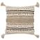 Surya Tov Beige Khaki Braided 30" Square Decorative Pillow