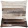 Surya Trail Beige Brown Stripe 18" Square Decorative Pillow