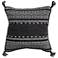Surya Trenza Light Gray Black 18" Square Decorative Pillow