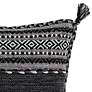 Surya Trenza Light Gray Black 20" Square Decorative Pillow