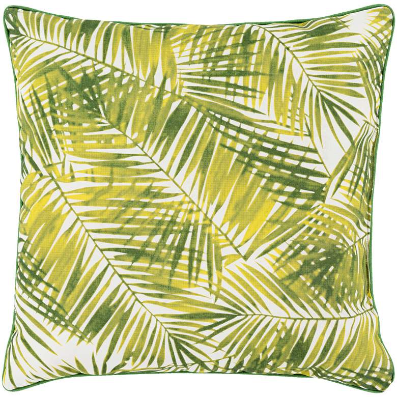 Image 1 Surya Ulani Palm Fronds 20 inch Square Indoor-Outdoor Pillow