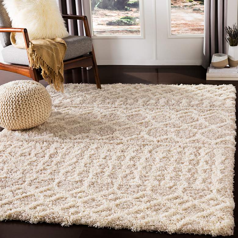 Image 1 Surya Urban Shag USG-2303 5'x8' Cream and Beige Area Rug