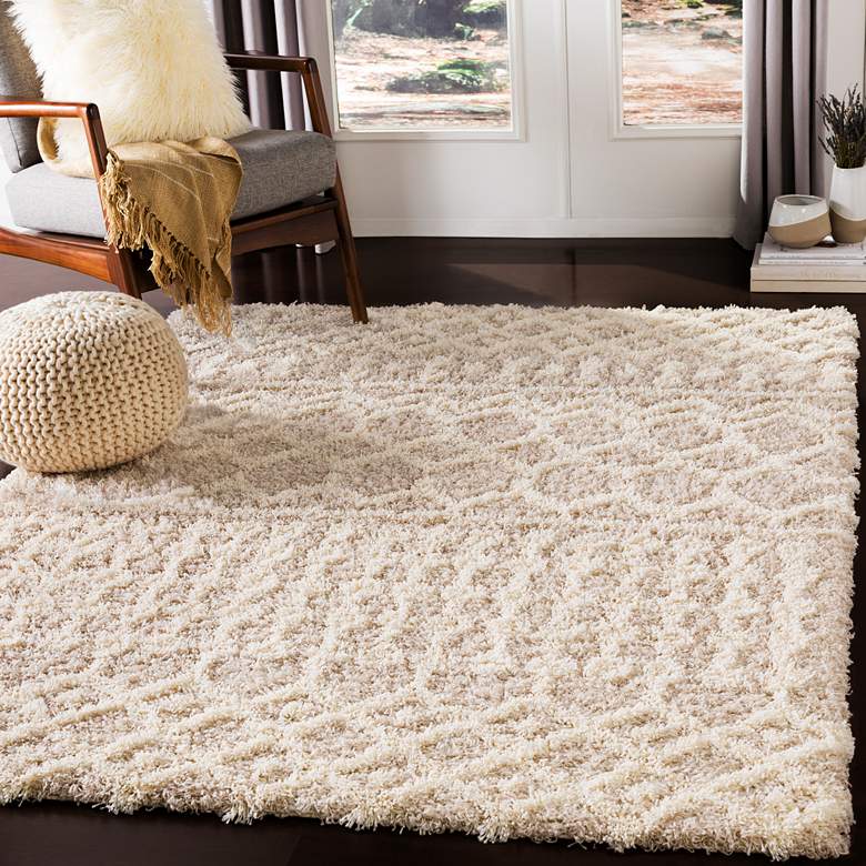 Image 1 Surya Urban Shag USG-2303 5&#39;x8&#39; Cream and Beige Area Rug