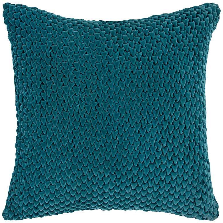 Image 1 Surya Velvet Luxe Green 18 inch Square Throw Pillow