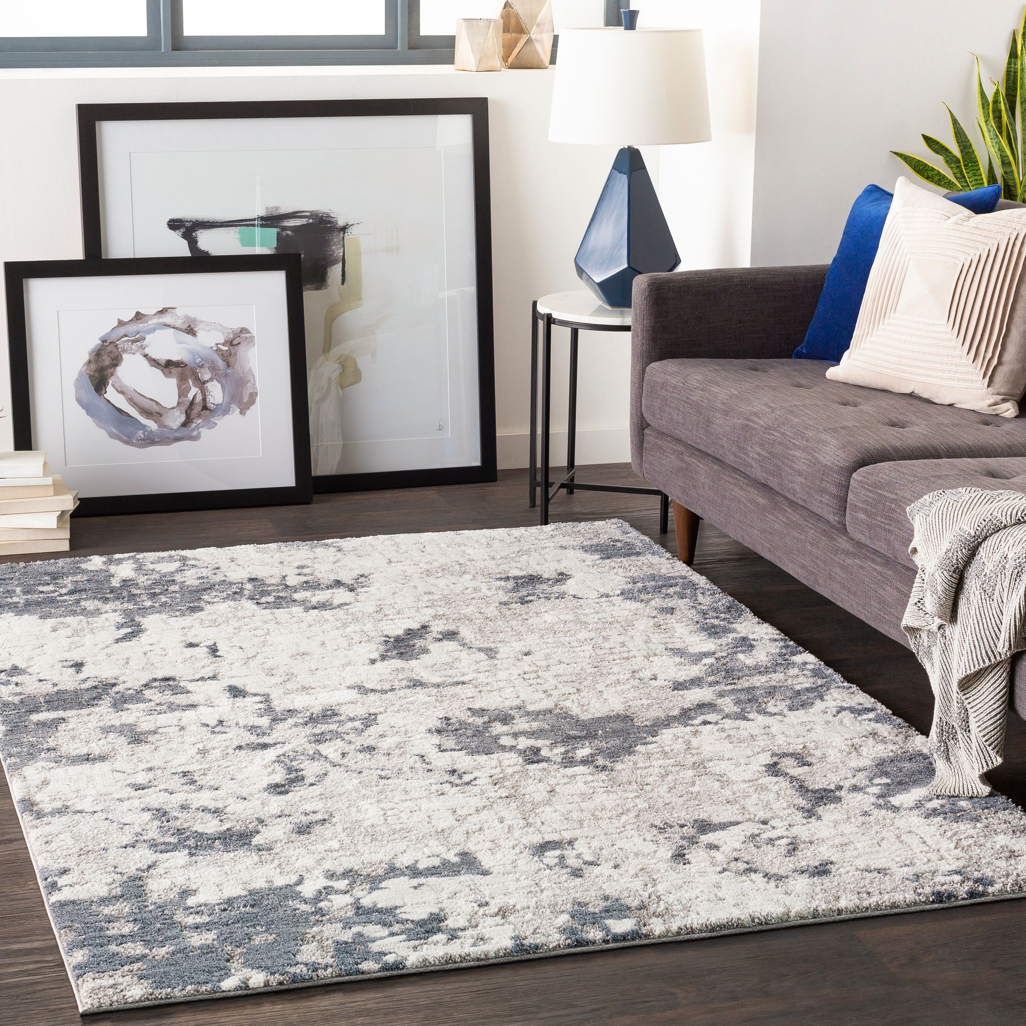 Thumbnail1 of Surya Venice VNE-2300 6'7"x9'6" Denim and Gray Area Rug