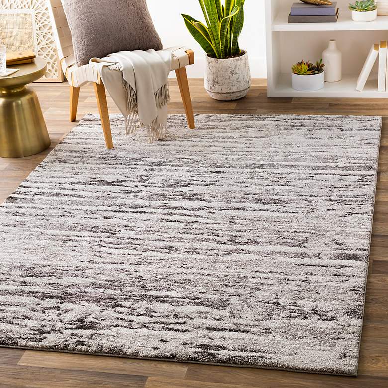 Image 1 Surya Venice VNE-2301 5'3"x7'3" Gray and Charcoal Area Ru