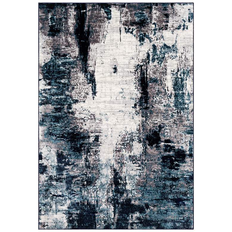 Image 2 Surya Wanderlust WNL-2309 5'x8' Aqua and Black Area Rug