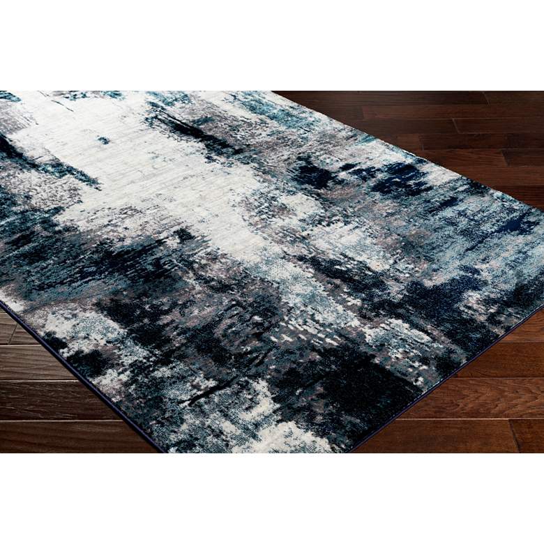 Image 3 Surya Wanderlust WNL-2309 5'x8' Aqua and Black Area Rug more views