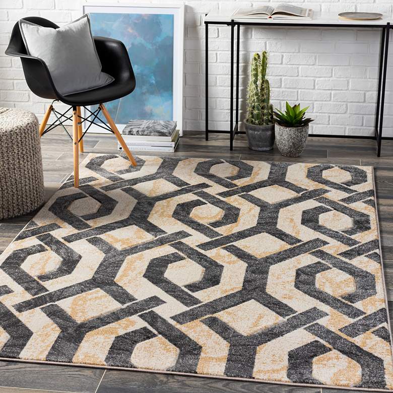 Image 1 Surya Westham WHA-2312 5&#39;2 inchx7&#39; Gray and Ivory Area Rug