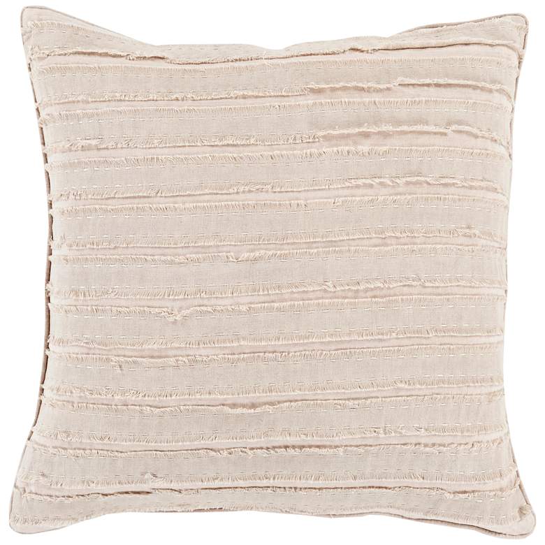 Image 1 Surya Willow Neutral 18 inch Square Throw Pillow