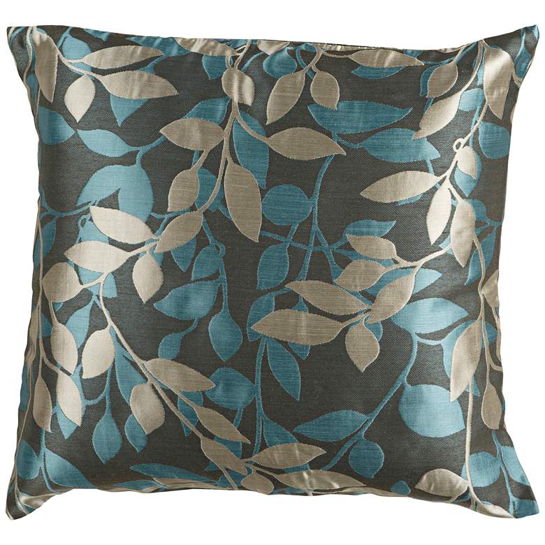 Surya Wind Chime Green and Blue 22 inch Square Throw Pillow