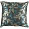 Surya Wind Chime Green and Blue 22" Square Throw Pillow