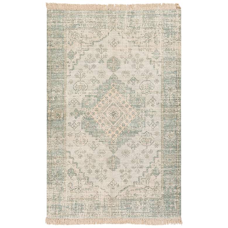 Image 2 Surya Zainab ZAI-2311 5'x7'6" Dark Green and White Area Rug
