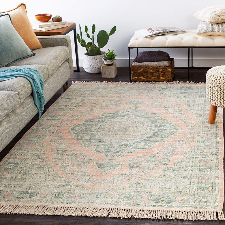 Image 1 Surya Zainab ZAI-2313 5'x7'6" Sage and Camel Area Rug