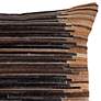 Surya Zander Dark Brown Patched 20" Square Decorative Pillow