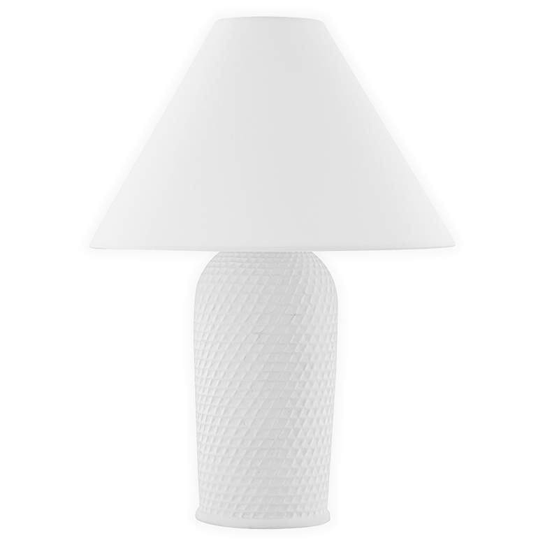 Image 1 Susie Mitzi Brand White Metal Contemporary Accent Table Lamp