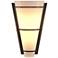 Suspended Half Cone 10" High Dark Smoke Sconce With Opal Glass Shade