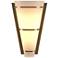 Suspended Half Cone 10" High Modern Brass Sconce With Opal Glass Shade