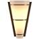 Suspended Half Cone 10" High Soft Gold Sconce With Opal Glass Shade