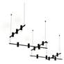 Suspenders 106" Wide 5-Bar Satin Black Zig Zag Pendant