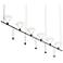 Suspenders 110" Wide 3-Bar Satin Black In-Line Linear Pendant