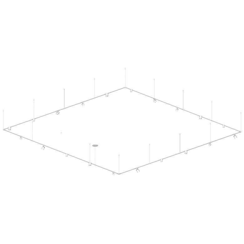 Image 1 Suspenders 12'W White Path Square Power Precise Smooth Cylinder Luminai