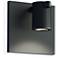 Suspenders 2.25" High Satin Black LED Wall Sconce
