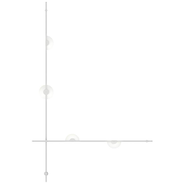 Image 1 Suspenders 2-Bar Satin White Wall Mount w/ Mezzaluna Luminaires