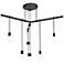 Suspenders™ 24" Wide Black LED Multi Light Pendant