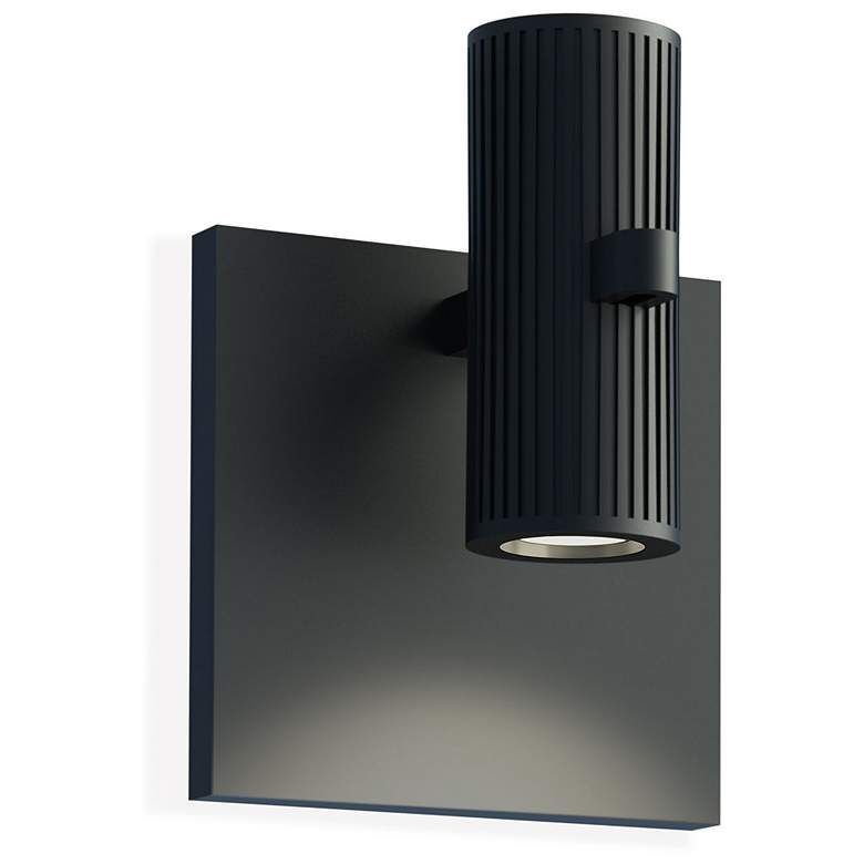 Image 1 Suspenders 3.75" High Satin Black LED Wall Sconce