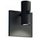 Suspenders 3.75" High Satin Black LED Wall Sconce