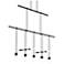 Suspenders 36" 2-Tier Satin Black Linear Pendant With Etched Luminaire
