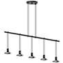 Suspenders - 36" Satin Black Linear Pendant With Reflector Luminaires