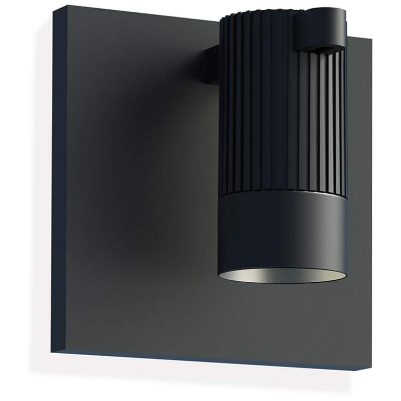 Image 1 Suspenders 4 1/2" High Satin Black LED Wall Sconce