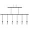 Suspenders™ 48" Wide Black LED Kitchen Island Light Pendant