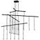 Suspenders 61"W 4-Tier Tri-Bar Satin Black Crystal Ladder Light Lumina