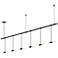 Suspenders 73" Wide Satin Black 2-Bar Linear Pendant