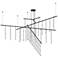 Suspenders 82.5"W 4-Tier Tri-Bar Black Crystal Ladder Light Luminaires